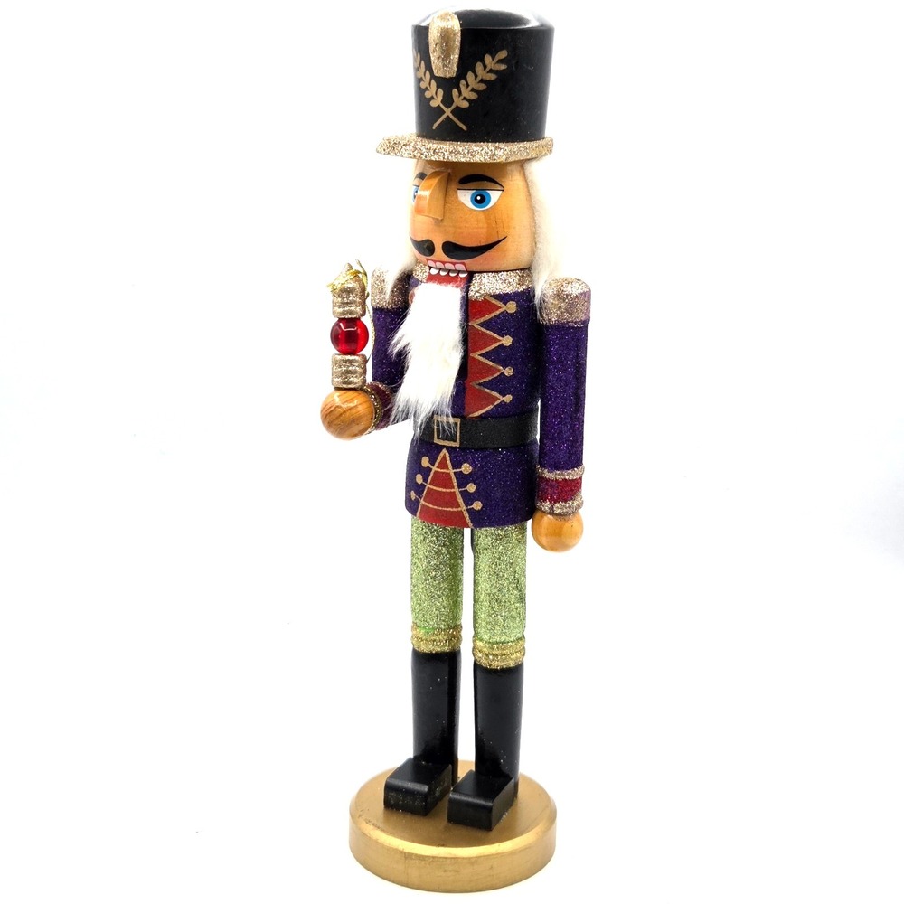 Soldier Nutcracker‎ Seasonal Holiday Christmas 14" Sparkley Wooden Figure